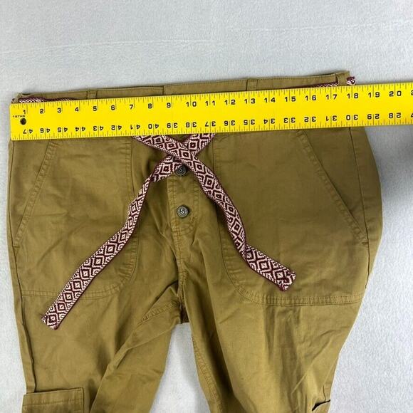 Sundance Catalog Pants Womens 12 Bronze Cargo Jogger Button Fly Belted - Picture 6 of 9